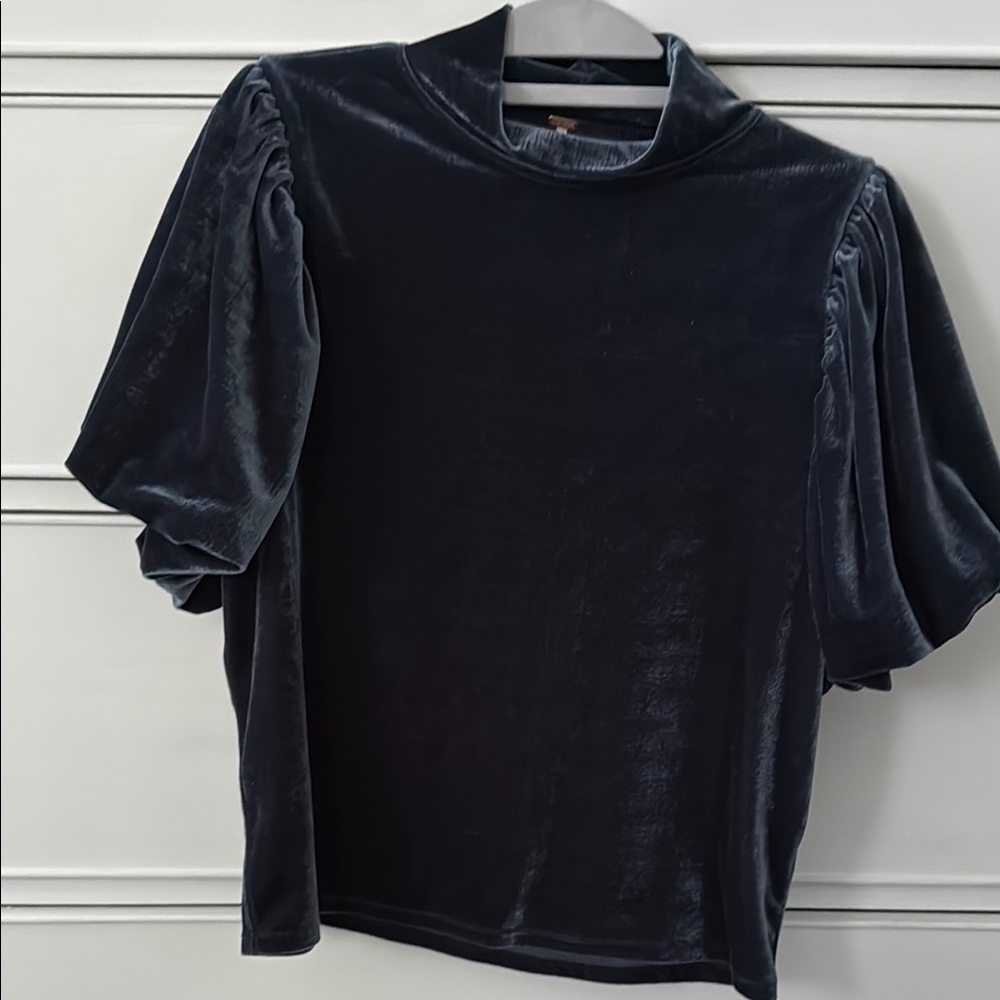 Free People Midnight Velvet Blouse